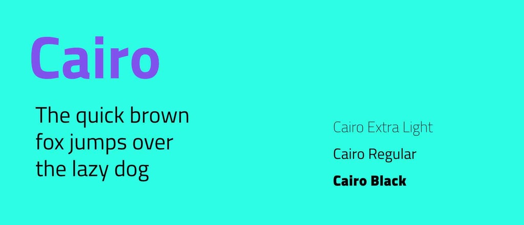 Top 10 google fonts Cairo