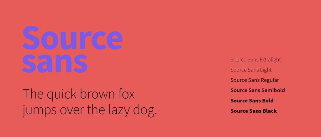 Top 10 google fonts Source Sans